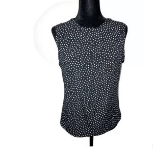 Karl Lagerfeld Blouse Black & White Dot Sz S NWT